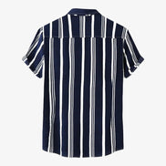 Old Money Camisa a Rayas Poliéster Vintage Exclusiva