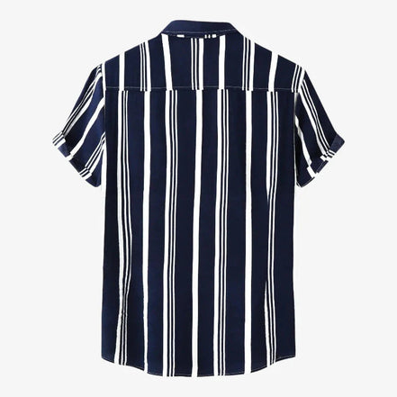 Old Money Camisa a Rayas Poliéster Vintage Exclusiva