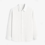 Old Money Camisa Texturizada con Botones Colección Exquisita Edición Limitada para Estilo Urbano