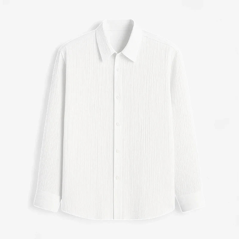 Old Money Camisa Texturizada con Botones Colección Exquisita Edición Limitada para Estilo Urbano