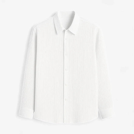 Old Money Camisa Texturizada con Botones Colección Exquisita Edición Limitada para Estilo Urbano