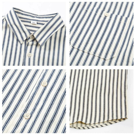 Old Money Camisa Rayada Botones Colección Exclusiva