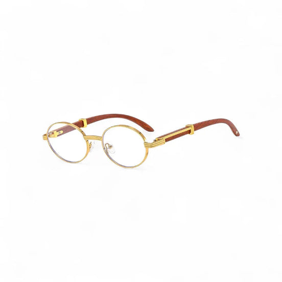 Old Money Colección Gafas De Sol Con Brazos De Madera Y Lentes Espejados Azul Degradé Edición Limitada