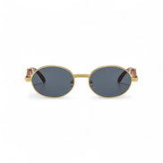 Old Money Colección Gafas De Sol Con Brazos De Madera Y Lentes Espejados Azul Degradé Edición Limitada