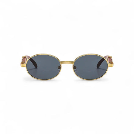 Old Money Colección Gafas De Sol Con Brazos De Madera Y Lentes Espejados Azul Degradé Edición Limitada