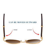 Old Money Colección Gafas De Sol Con Brazos De Madera Y Lentes Espejados Azul Degradé Edición Limitada