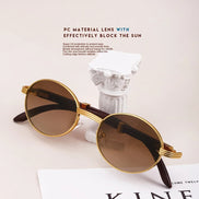 Old Money Colección Gafas De Sol Con Brazos De Madera Y Lentes Espejados Azul Degradé Edición Limitada