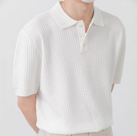 Old Money Polo de Algodón Waffle Colección Luxe Edición Limitada para Verano Refinado