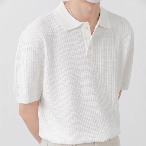 Old Money Polo de Algodón Waffle Colección Luxe Edición Limitada para Verano Refinado