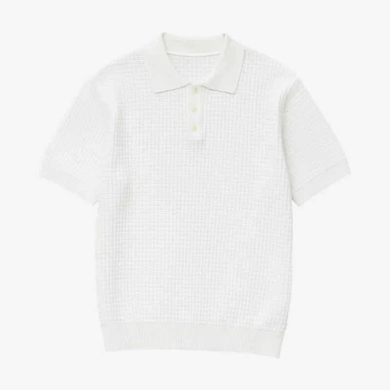 Old Money Polo de Algodón Waffle Colección Luxe Edición Limitada para Verano Refinado