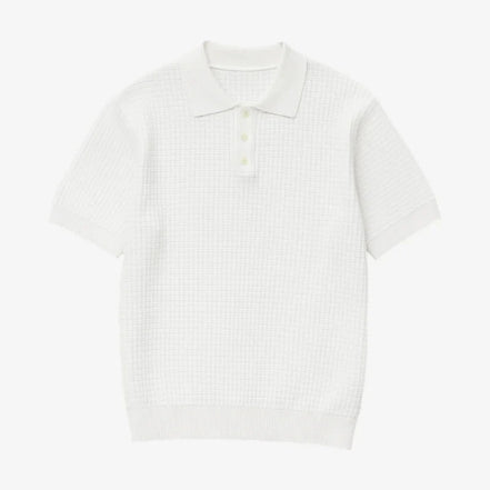 Old Money Polo de Algodón Waffle Colección Luxe Edición Limitada para Verano Refinado