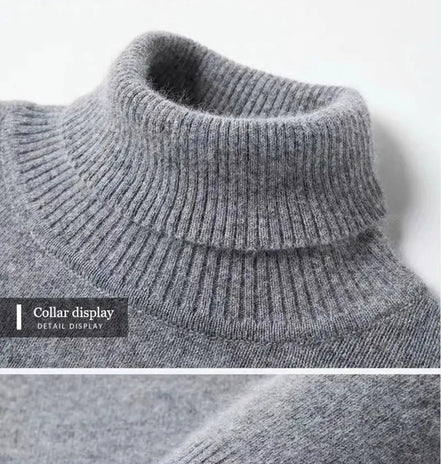 Suéter De Cuello Alto En Cashmere Puro Lujo Suave Para Invierno Edición Limitada Exclusiva