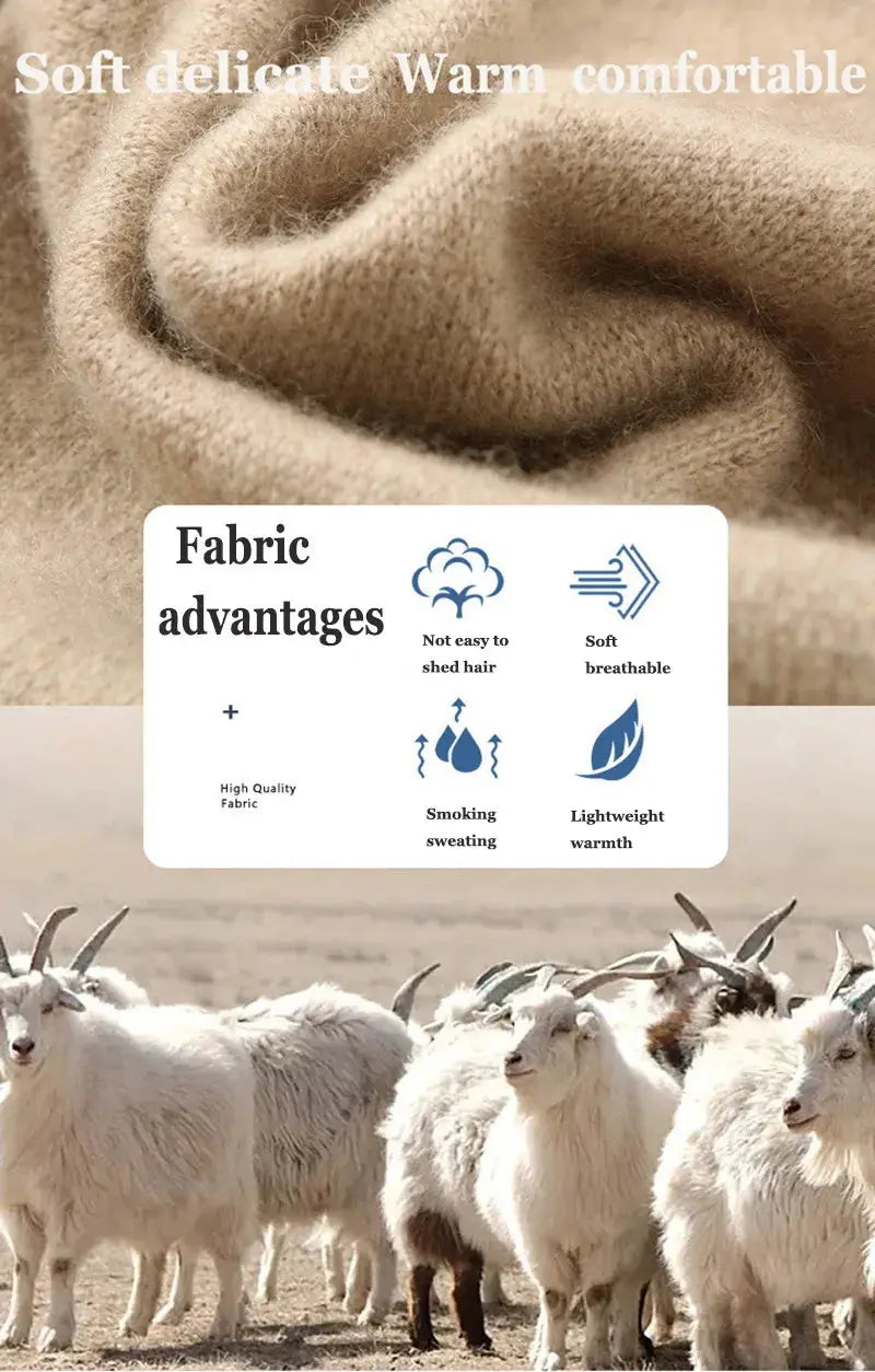 Suéter De Cuello Alto En Cashmere Puro Lujo Suave Para Invierno Edición Limitada Exclusiva