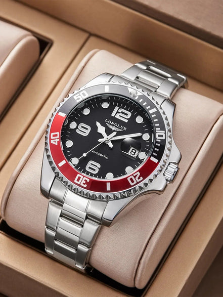 Ghost Reloj Masculino, Acero Pulido, Bisel Bicolor, Movimiento Cuarzo, Colección Diver Selecta