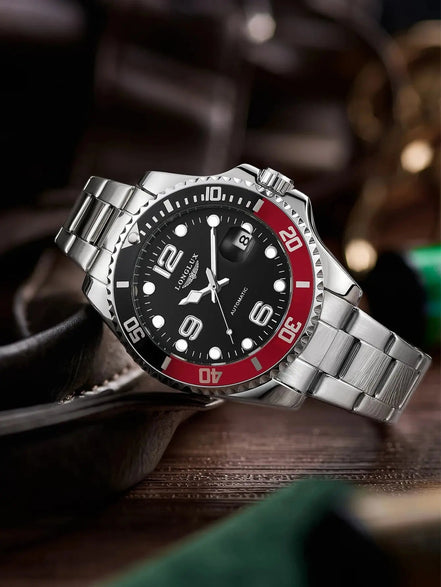 Ghost Reloj Masculino, Acero Pulido, Bisel Bicolor, Movimiento Cuarzo, Colección Diver Selecta