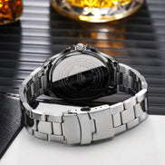 Ghost Reloj Masculino, Acero Pulido, Bisel Bicolor, Movimiento Cuarzo, Colección Diver Selecta