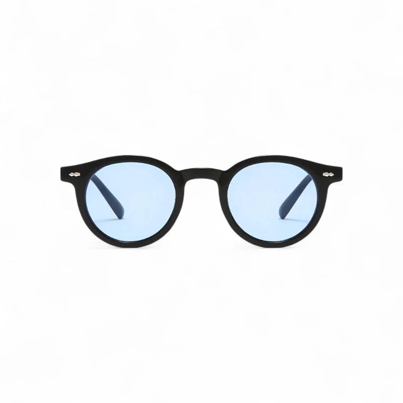 Gafas de Sol Oval Retro de Acetato Premium Colección Azul Hielo UV400 Exclusivas