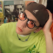 Gafas de Sol Oval Retro de Acetato Premium Colección Azul Hielo UV400 Exclusivas