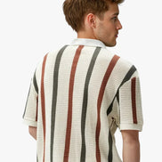 Polo De Punto Listrado Retro De Colección Premium Transpirable Edición Limitada Con Detalle De Rayas