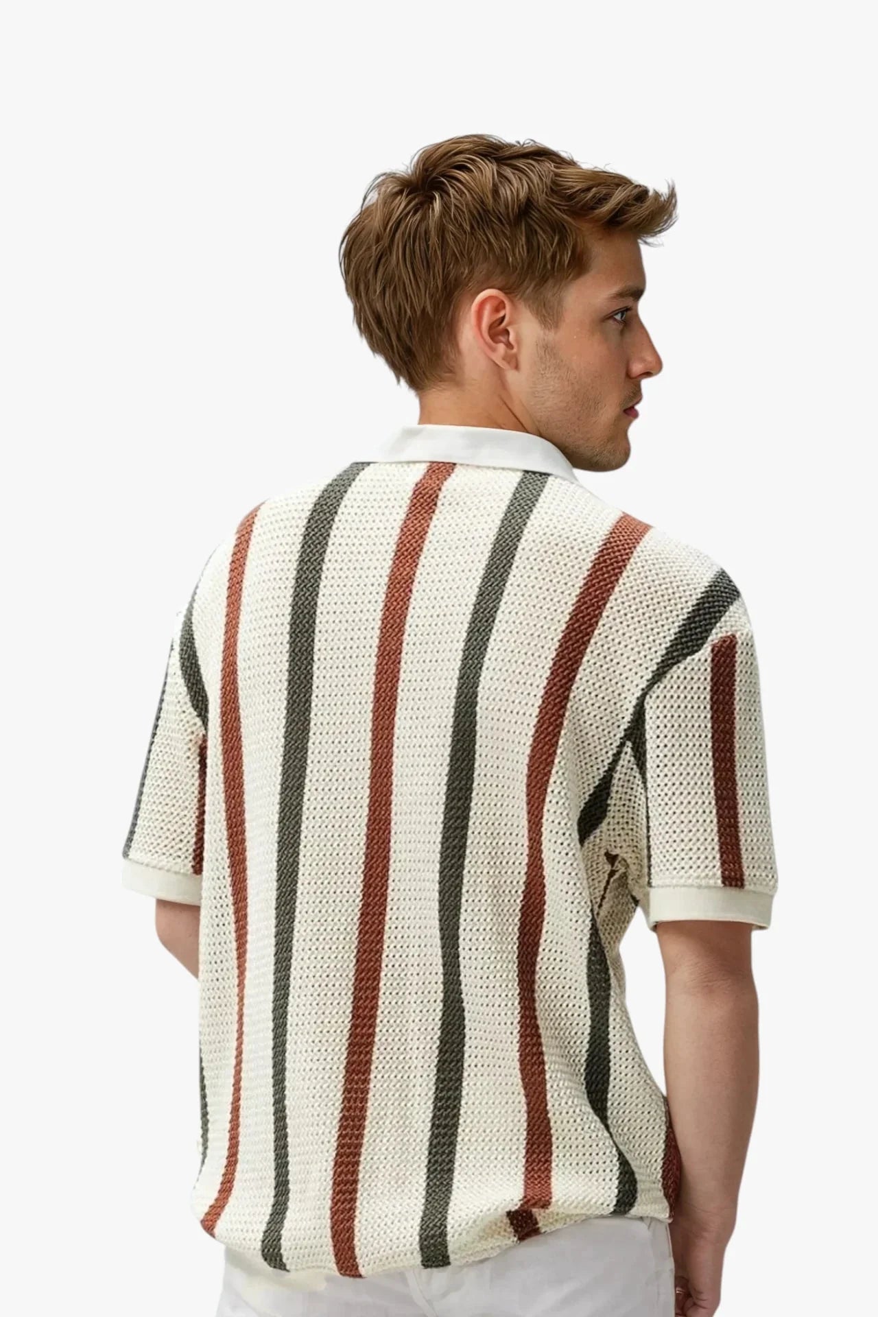 Polo De Punto Listrado Retro De Colección Premium Transpirable Edición Limitada Con Detalle De Rayas