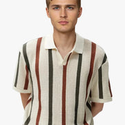 Polo De Punto Listrado Retro De Colección Premium Transpirable Edición Limitada Con Detalle De Rayas