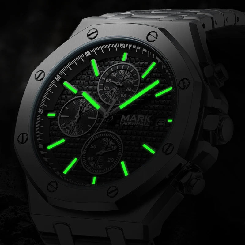 Dominus Reloj Cronógrafo de Acero Cepillado Colección Cronógrafo Edición Limitada Exclusiva