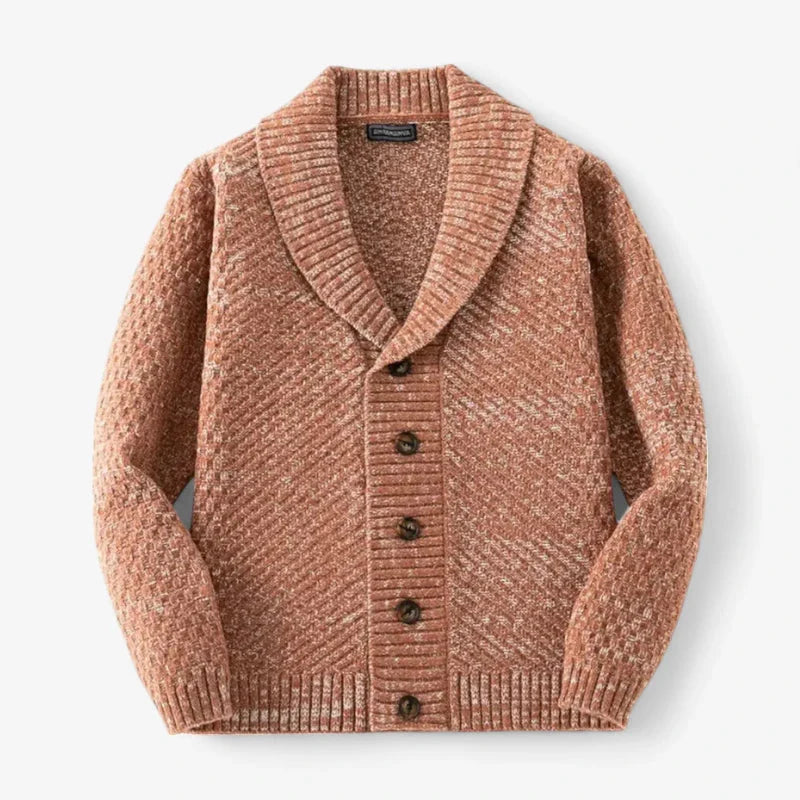 Cardigan De Punto Texturizado Cuello Chal Edición Limitada