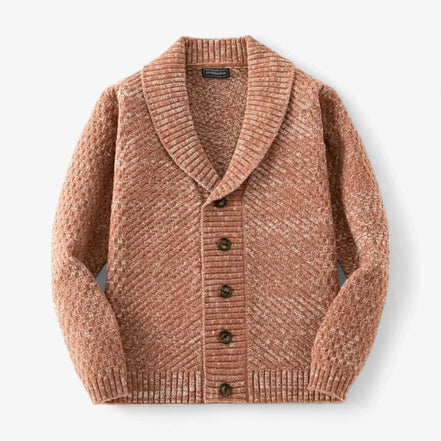 Cardigan De Punto Texturizado Cuello Chal Edición Limitada