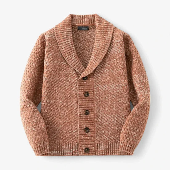 Cardigan De Punto Texturizado Cuello Chal Edición Limitada