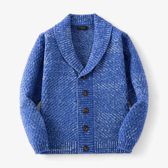 Cardigan De Punto Texturizado Cuello Chal Edición Limitada