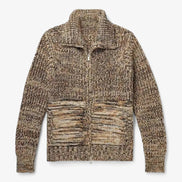 Suéter de Punto Premium con Cremallera y Cuello Abatible