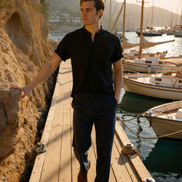 Mandarin Mark Camisa de Algodón Premium Minimal Exclusiva