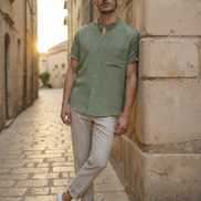 Mandarin Mark Camisa de Algodón Premium Minimal Exclusiva