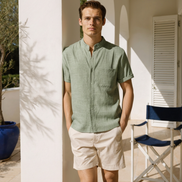 Mandarin Mark Camisa de Algodón Premium Minimal Exclusiva