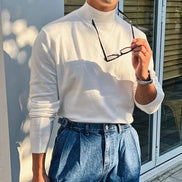 Suéter Slim Cuello Alto Tejido Plano Premium Colección Exclusiva Para Estilos Contemporáneos