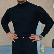 Suéter Slim Cuello Alto Tejido Plano Premium Colección Exclusiva Para Estilos Contemporáneos