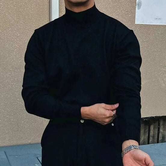 Suéter Slim Cuello Alto Tejido Plano Premium Colección Exclusiva Para Estilos Contemporáneos