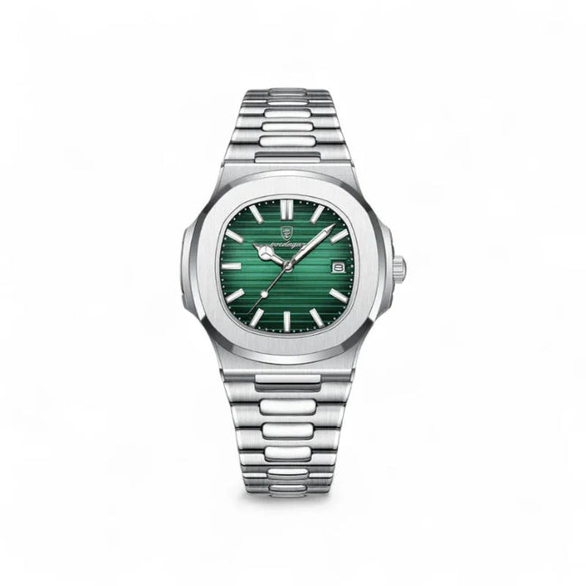 Reloj De Cuarzo Verdant Luxe, Acero Inoxidable, Caja Cuadrada, Colección Exclusiva