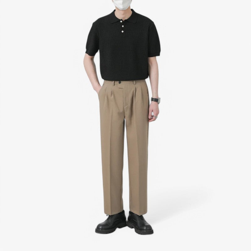 Old Money Polo de Algodón Waffle Colección Luxe Edición Limitada para Verano Refinado