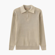 Cesare Suéter Con Cremallera Parcial Colección Algodón Premium Old Money Edición Limitada