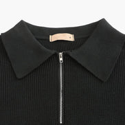 Cesare Suéter Con Cremallera Parcial Colección Algodón Premium Old Money Edición Limitada