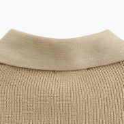 Cesare Suéter Con Cremallera Parcial Colección Algodón Premium Old Money Edición Limitada